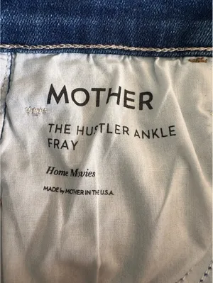 MOTHER The Hustler Ankle Fray Kick Flare Jeans in Home Movies Wash Women’s 27 thumbnail 9