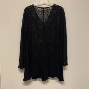 JODIFL Long Bell Sleeve Black Lace Tunic thumbnail 16