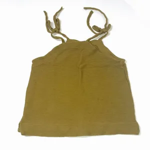 Madewell Tie Shoulder Ribbed Tank Top Spiced Olive Green Size Small thumbnail 7