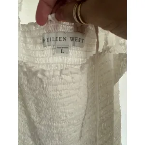 EILEEN WEST Grace Swiss Dot Smocked Cotton Lawn Dress Ruffle Sleeve Size Large‎ thumbnail 4