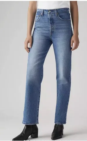 New Levi's 27x29 Premium Ribcage Straight Ankle Women's Jeans Dance Around thumbnail 1