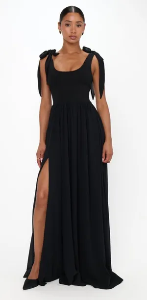 Show Me Your Mumu Harper Maxi Dress size XL black chiffon thumbnail 1