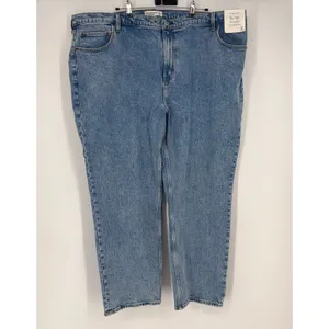 abercrombie & fitch Curve Love Ultra High Rise 90s Straight Jean 37/ 24 short thumbnail 2
