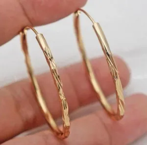 18K Gold Plated Gold Hoop Earrings for Women thumbnail 1