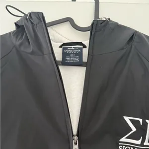 Charles River Apparel Black Sigma Kappa Rain Jacket thumbnail 2