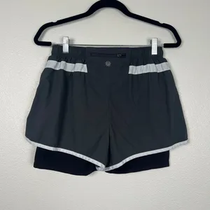 Athleta‎ Lined Running Shorts Grey Sz M thumbnail 5