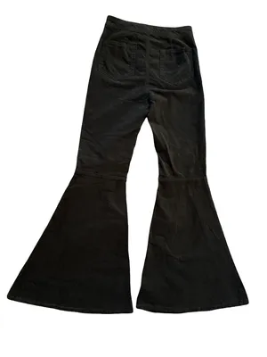 Women’s Grayish-Green Flared Jeans thumbnail 3