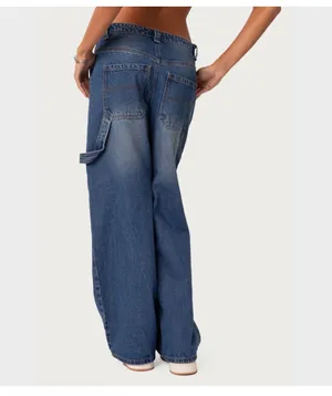 Edikted Carpenter Low Rise Baggy Jeans thumbnail 3