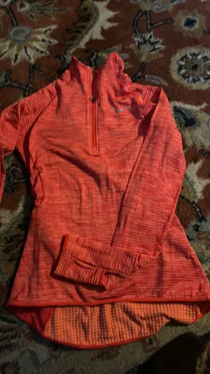 Nike Orange Marked Waffle Weave Dri Fit Top thumbnail 1