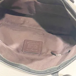 COACH #79579 Signature Taylor Tote Black &‎ Gray Jaquard with Leather Trim thumbnail 6
