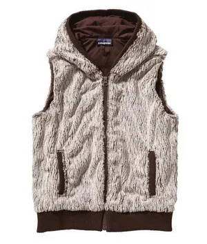 Patagonia Women’s Conejo Vest Hooded Fleece Fuzzy Full Zip in Java Brown Size S thumbnail 1