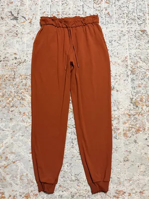 Lululemon Stretch High Rise Joggers Dark Terracotta Size 8 thumbnail 3