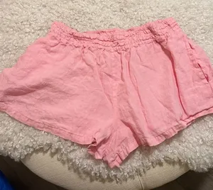 Anthropologie Light Pink Elastic-Waist Athletic Shorts thumbnail 1