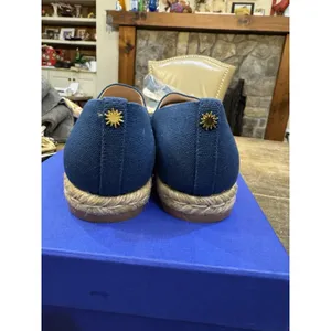 Stuart Weitzman womens Dree Slide Espadrille Blue Canvas Size 5 Slip On Loafer thumbnail 6