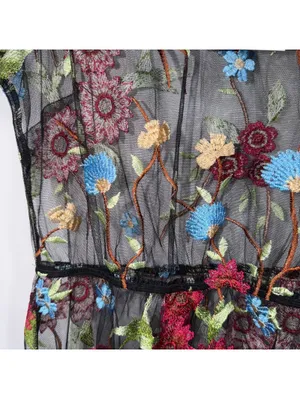 LuLaRoe Deanne II Floral Embroidered Maxi Dress M NWT thumbnail 5