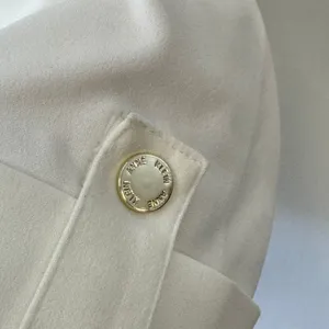 Anne Klein Ivory White 3/4 Sleeve Shawl Collar Open Front Blazer Jacket Large thumbnail 6