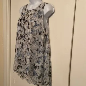 Vince Camuto Layered Mosaic Print Tunic Tank thumbnail 2
