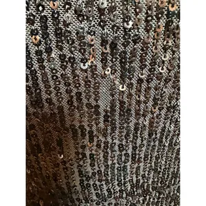 Camila Coelho Black Sequin Puff Sleeve Open Back Mini Dress Small Holiday thumbnail 2