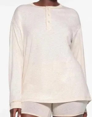 SKIMS Long Sleeve Henley S thumbnail 1