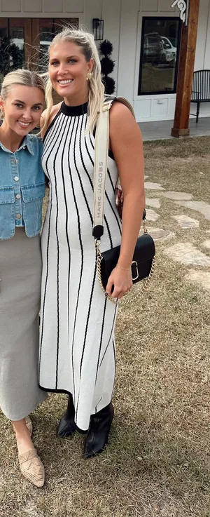 These Three Boutique Stripe Knit Maxi Dress thumbnail 1