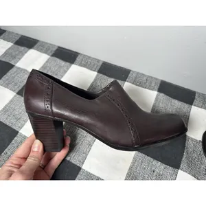 New Liz Baker Shoes Womens 8 M Slip On Pumps‎ Brown Heels Rounded Square Toe thumbnail 12