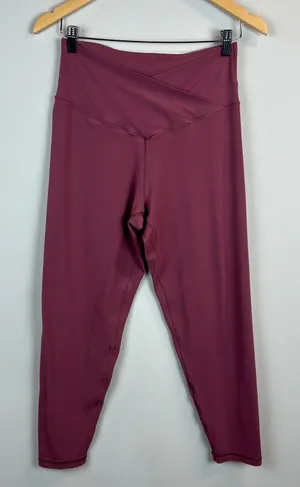 Offline By Aerie‎ Real Me 7/8 Hi-Rise Crossover Leggings Womens XL Mauve Yoga thumbnail 1
