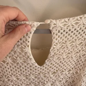 NWT Hayden Los Angeles Cream Crochet Lace‎ Mix Media Midi Dress 3XL thumbnail 6