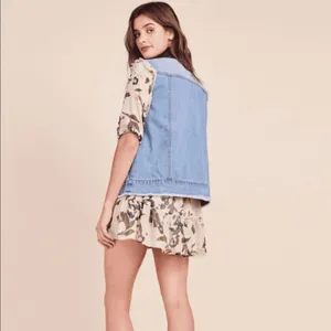 NWT BB Dakota Rebel Rebel Denim Vest Light Blue thumbnail 5
