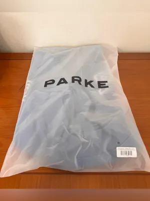 NEW Parke Vintage Denim Varsity Mockneck Sweatshirt Size L/XL thumbnail 5
