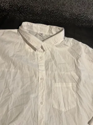 Womens large NWT Cotton ON white long sleeve button up Dad shirt w/front pocket thumbnail 3