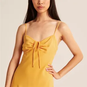 Abercrombie & Fitch Cinch Front Mini Slip Dress thumbnail 4