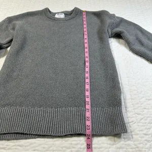 Old Navy Tunic Length Ballon Sleeves Heather Gray Knit Sweatshirt I. Size S thumbnail 4