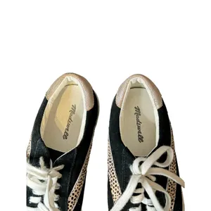 Madewell Women Shoes Sidewalk Low Top‎ Animal Print Leather Sneakers AA177 Sz.6 thumbnail 2