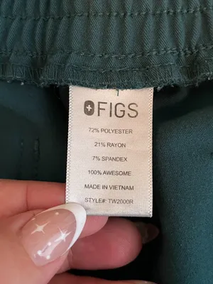 Figs Women Plus Size XXL Caribbean Blue Yola Skinny Scrub Pants Drawstring thumbnail 9