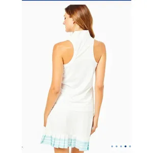 Addison Bay Sleeveless Courtside White Polo Shirt Size M Golf Tennis NWT $75 thumbnail 9