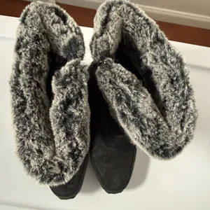 The North Face Primaloft Insulated Snow Black Suede Gray Winter Grip Size 9 thumbnail 5