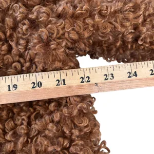 Zara Curly Faux Fur Coat Size‎ M Brown Teddy Jacket Maximalism Shearling thumbnail 4