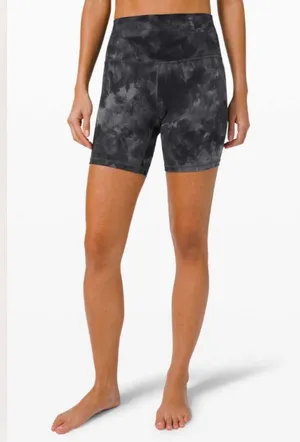 Lululemon Align Shorts Diamond Dye Pitch Grey Graphic Grey Size 0 thumbnail 2