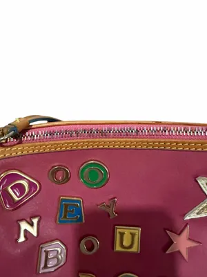 Dooney & Bourke Lindsay Lohan Pink Y2K Charms Bag Multi Color #2 Vintage RARE thumbnail 4
