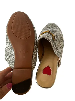 ARQA Womens Silver Glitter Loafer Mules Size 36/6 thumbnail 2