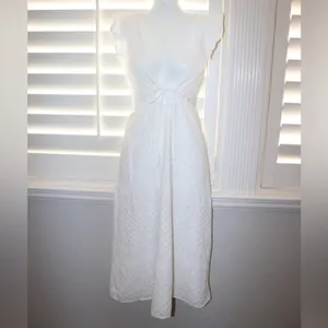 HELLO MOLLY Wondering Faes Midi White Dress Size 2 Bridal Honeymoon thumbnail 4