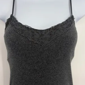 Y2K Aeropostale Ribbed Lace Trim Cami Top Sz S Coquette Bella Layering Grunge thumbnail 3