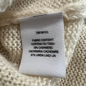 Derek Lam 10 Crosby Cashmere Linen Open Back Bow Sweater Cream M thumbnail 6