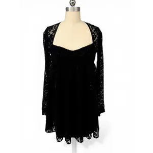 New! Amanda Uprichard‎ Monet Dress Black Lace Long Sleeve Mini Size Small thumbnail 4
