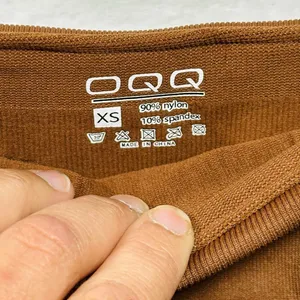 OQQ Flare Leggings Brown Fold Over Waist Yoga Pants Women’s XS NWOT thumbnail 3