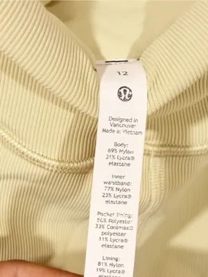 Lululemon Yellow Ribbed Athletic Bike‎ Shorts Size 12 thumbnail 3