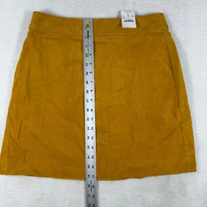 J.Crew Womens Corduroy Mini‎ Skirt Mustard Yellow A-Line G8210 Size 2 NEW thumbnail 4