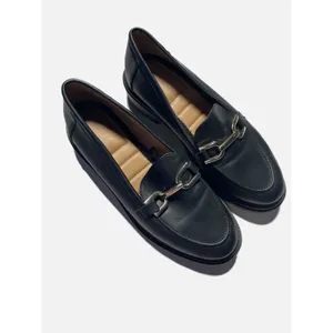 Rachel Zoe Mila Loafers Womens‎ 9 Black Bit Lug Sole Preppy Classic Office Shoes thumbnail 2