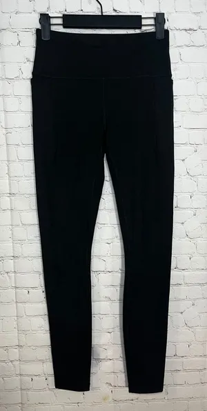 prAna Women Charcoal Heather High Rise Athletic Leggings‎ with Pockets Small thumbnail 1