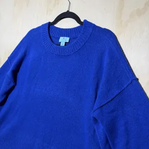 CeCe Blue Sweater Womens Large Knit Pullover Crewneck‎ Soft Cozy Top thumbnail 2